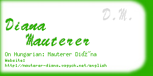 diana mauterer business card